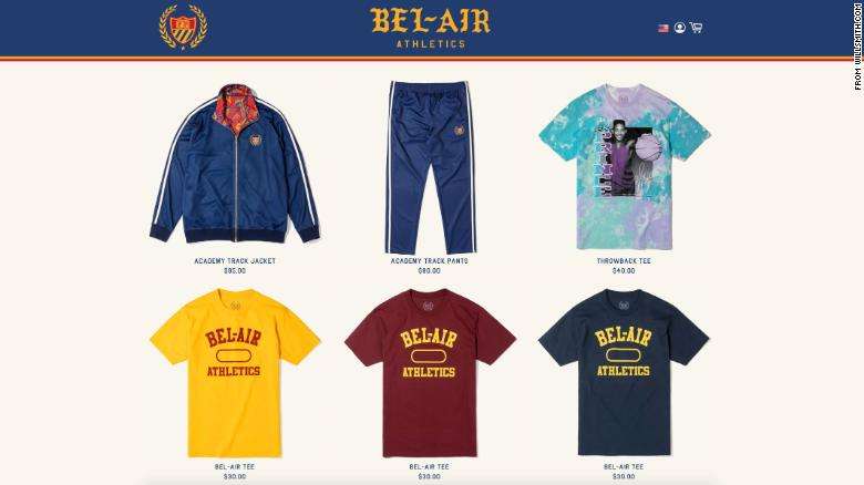 bel-air athletics, will smith clothing brand, will smith clothing