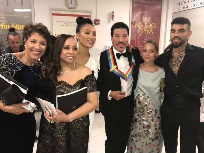 Lionel Richie family picture at opera