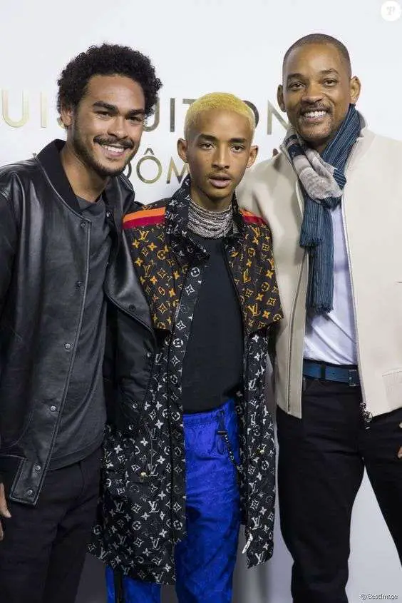 trey smith and Jaden Smith with will smith